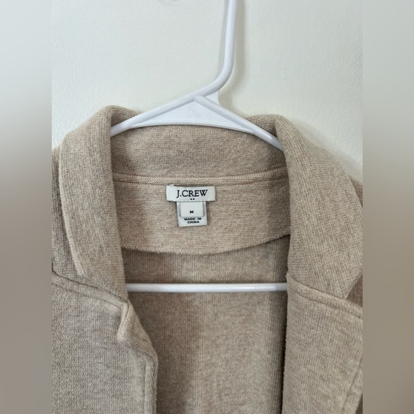 J. Crew Cardigan Blazer Cream Knit Medium - Picture 4 of 7